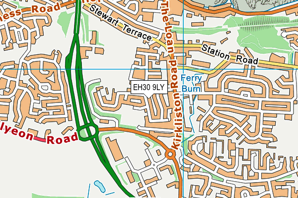 EH30 9LY map - OS VectorMap District (Ordnance Survey)