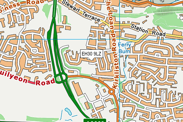 EH30 9LZ map - OS VectorMap District (Ordnance Survey)