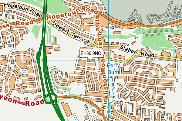 EH30 9NQ map - OS VectorMap District (Ordnance Survey)
