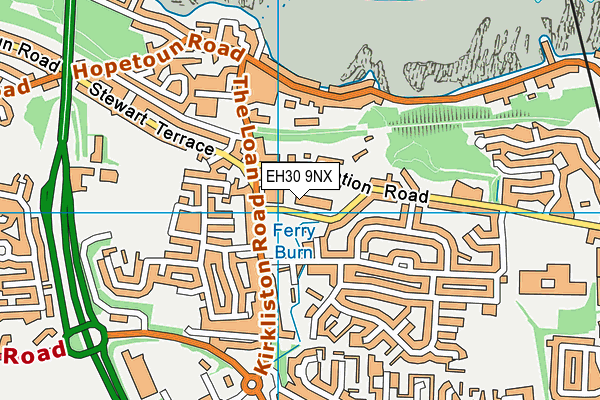 EH30 9NX map - OS VectorMap District (Ordnance Survey)