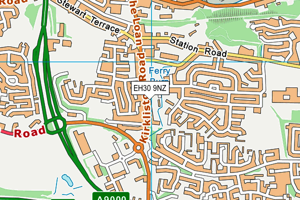 EH30 9NZ map - OS VectorMap District (Ordnance Survey)