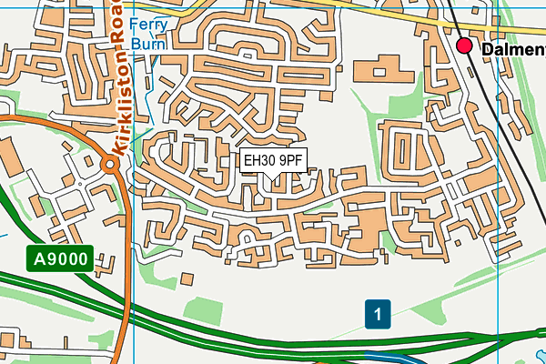 EH30 9PF map - OS VectorMap District (Ordnance Survey)