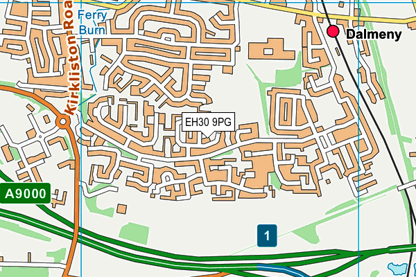 EH30 9PG map - OS VectorMap District (Ordnance Survey)