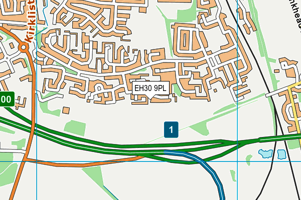 EH30 9PL map - OS VectorMap District (Ordnance Survey)