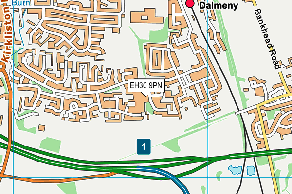 EH30 9PN map - OS VectorMap District (Ordnance Survey)