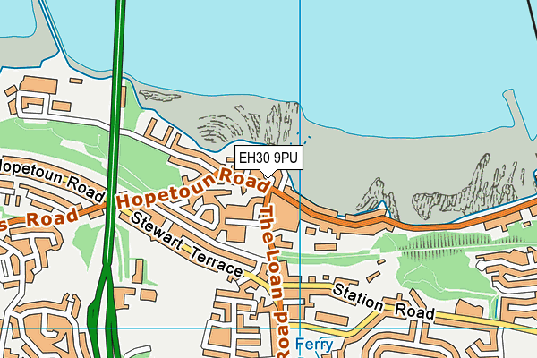 EH30 9PU map - OS VectorMap District (Ordnance Survey)