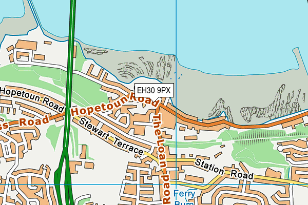 EH30 9PX map - OS VectorMap District (Ordnance Survey)