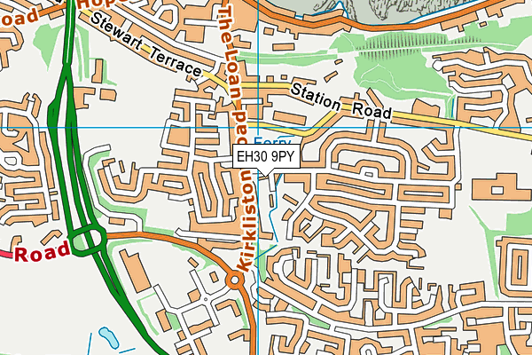 EH30 9PY map - OS VectorMap District (Ordnance Survey)