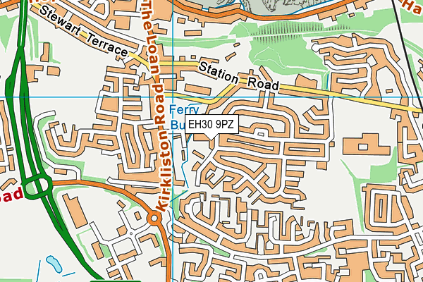 EH30 9PZ map - OS VectorMap District (Ordnance Survey)