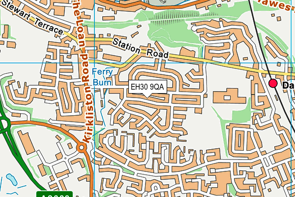 EH30 9QA map - OS VectorMap District (Ordnance Survey)