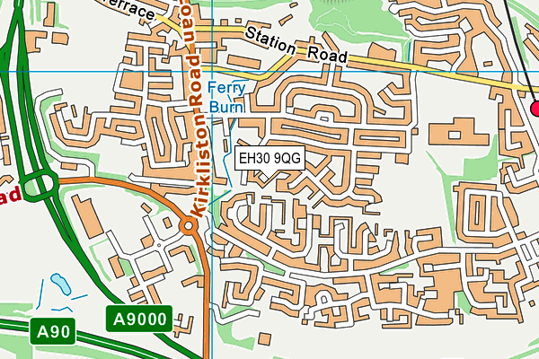EH30 9QG map - OS VectorMap District (Ordnance Survey)