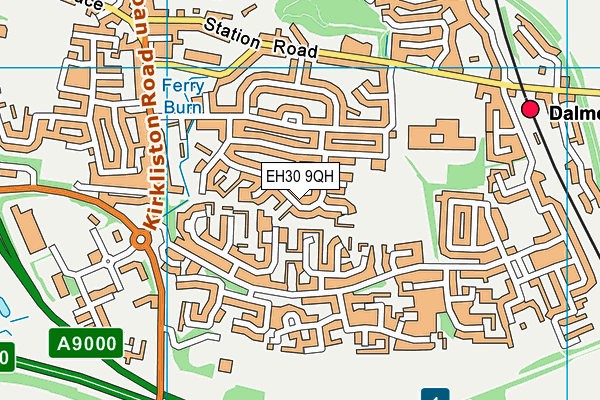 EH30 9QH map - OS VectorMap District (Ordnance Survey)