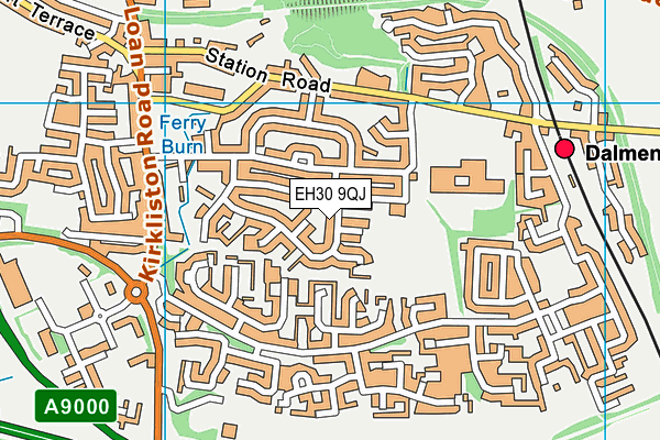 EH30 9QJ map - OS VectorMap District (Ordnance Survey)