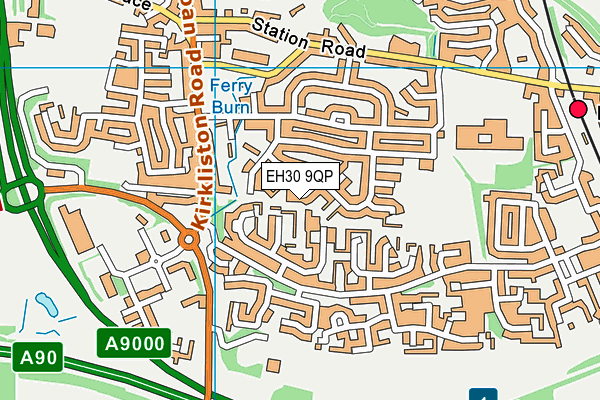 EH30 9QP map - OS VectorMap District (Ordnance Survey)