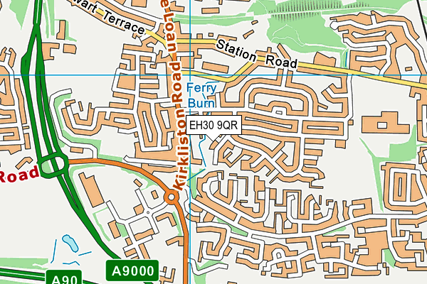 EH30 9QR map - OS VectorMap District (Ordnance Survey)