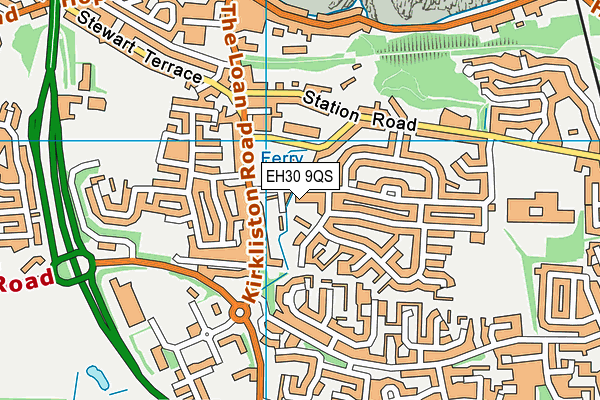 EH30 9QS map - OS VectorMap District (Ordnance Survey)