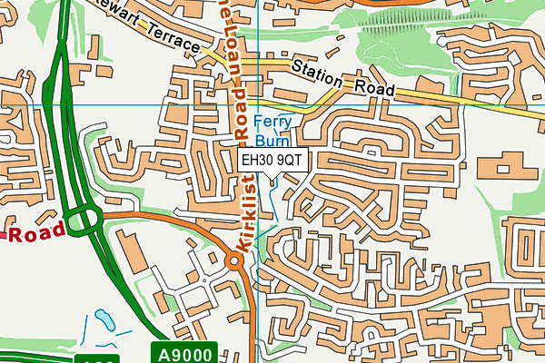EH30 9QT map - OS VectorMap District (Ordnance Survey)