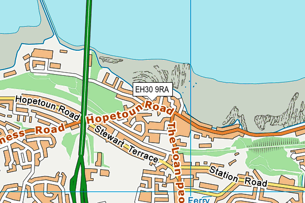 EH30 9RA map - OS VectorMap District (Ordnance Survey)
