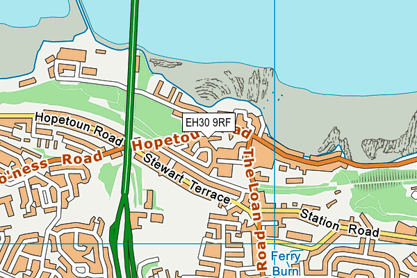EH30 9RF map - OS VectorMap District (Ordnance Survey)