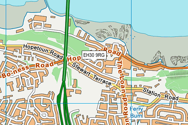 EH30 9RG map - OS VectorMap District (Ordnance Survey)