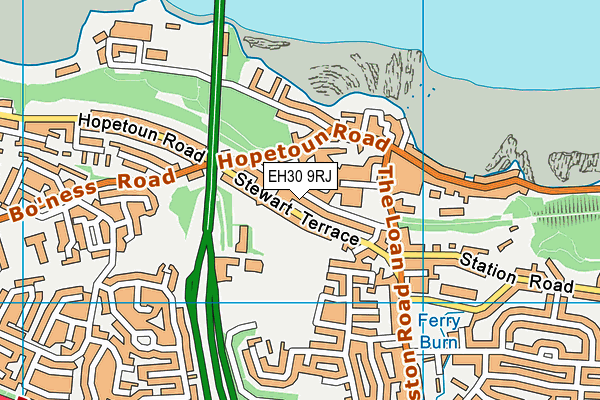 EH30 9RJ map - OS VectorMap District (Ordnance Survey)