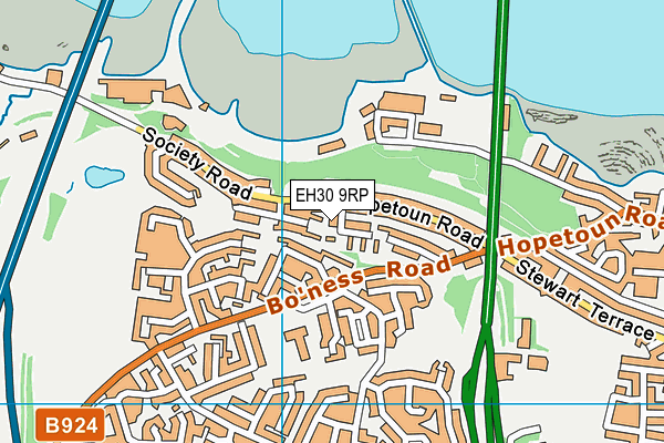 EH30 9RP map - OS VectorMap District (Ordnance Survey)