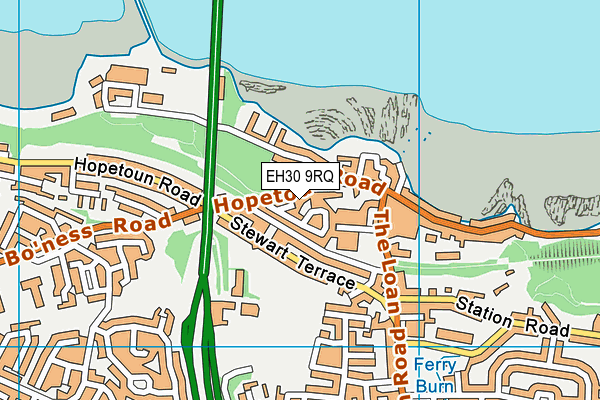 EH30 9RQ map - OS VectorMap District (Ordnance Survey)