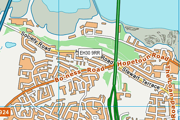 EH30 9RR map - OS VectorMap District (Ordnance Survey)