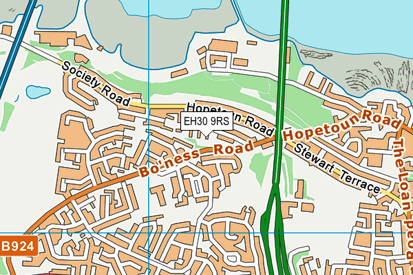 EH30 9RS map - OS VectorMap District (Ordnance Survey)
