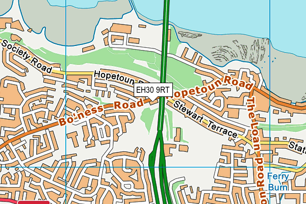 EH30 9RT map - OS VectorMap District (Ordnance Survey)
