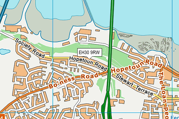 EH30 9RW map - OS VectorMap District (Ordnance Survey)