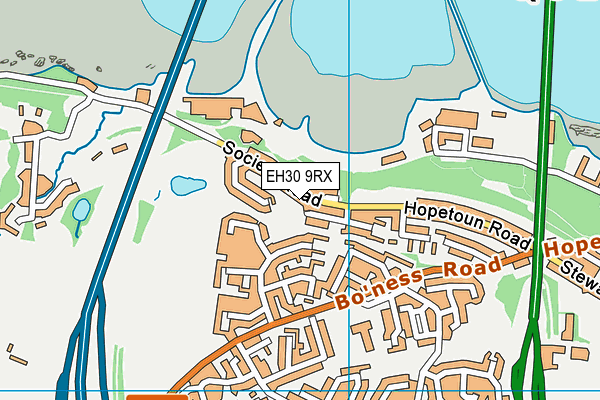 EH30 9RX map - OS VectorMap District (Ordnance Survey)