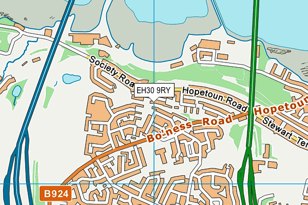 EH30 9RY map - OS VectorMap District (Ordnance Survey)