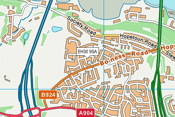 EH30 9SA map - OS VectorMap District (Ordnance Survey)
