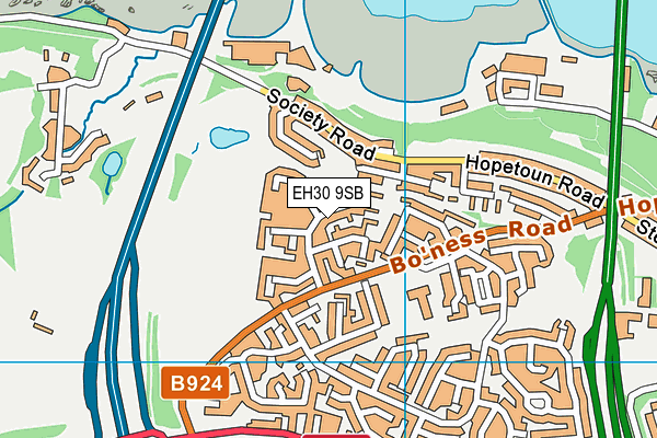 EH30 9SB map - OS VectorMap District (Ordnance Survey)