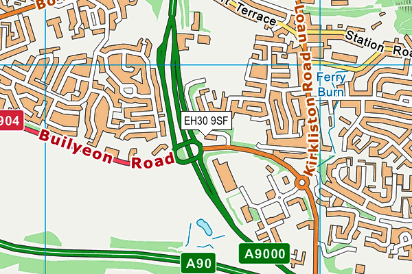 EH30 9SF map - OS VectorMap District (Ordnance Survey)