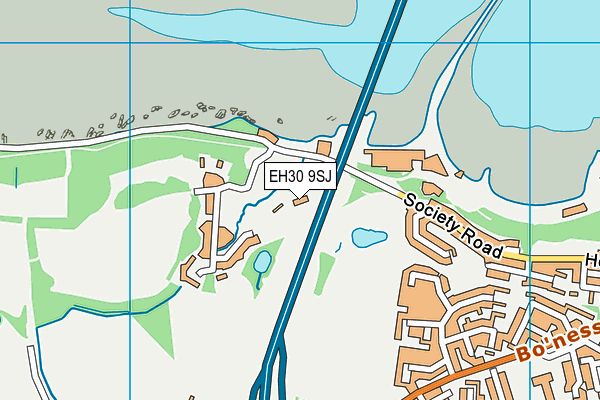 EH30 9SJ map - OS VectorMap District (Ordnance Survey)