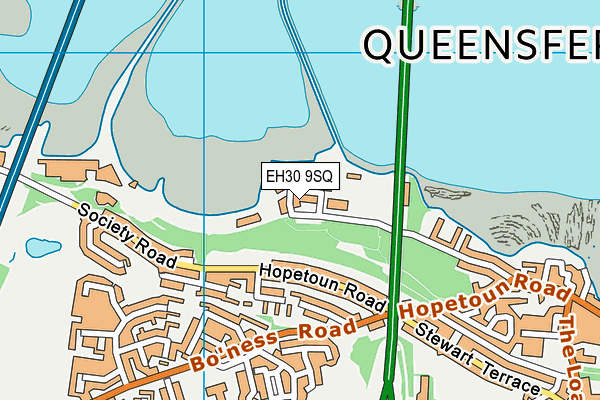 EH30 9SQ map - OS VectorMap District (Ordnance Survey)