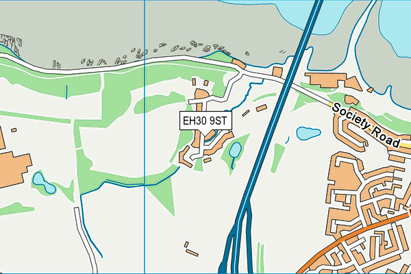 EH30 9ST map - OS VectorMap District (Ordnance Survey)