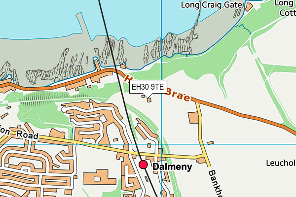 EH30 9TE map - OS VectorMap District (Ordnance Survey)