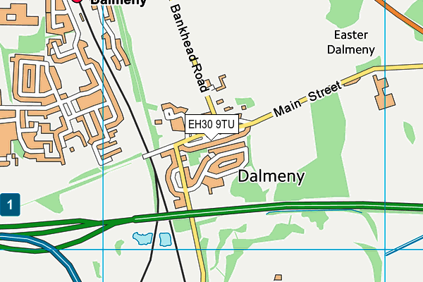 EH30 9TU map - OS VectorMap District (Ordnance Survey)