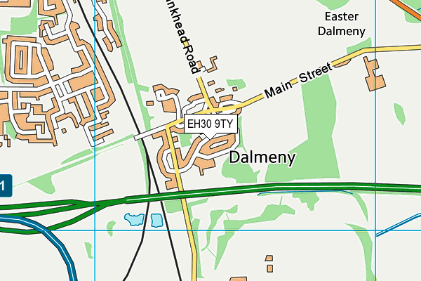 EH30 9TY map - OS VectorMap District (Ordnance Survey)