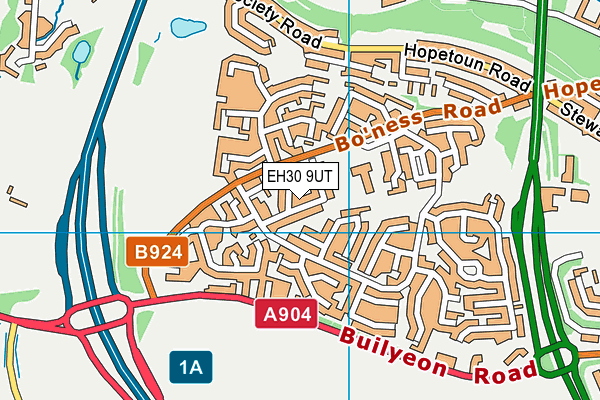 EH30 9UT map - OS VectorMap District (Ordnance Survey)