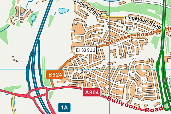 EH30 9UU map - OS VectorMap District (Ordnance Survey)