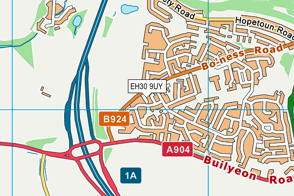 EH30 9UY map - OS VectorMap District (Ordnance Survey)