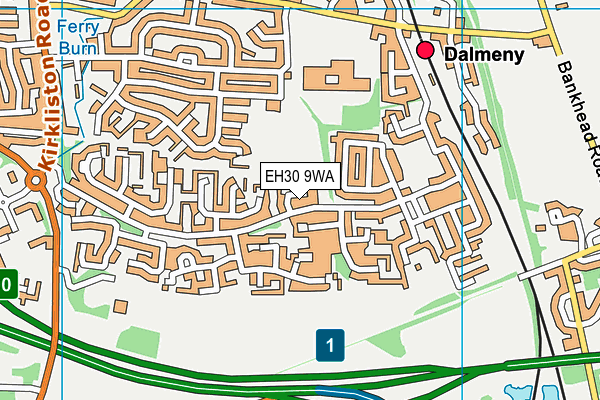 EH30 9WA map - OS VectorMap District (Ordnance Survey)