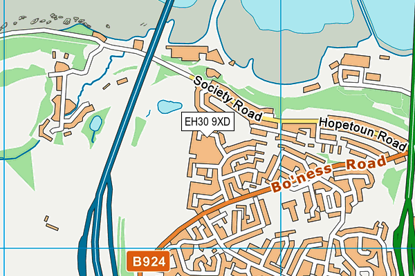 EH30 9XD map - OS VectorMap District (Ordnance Survey)