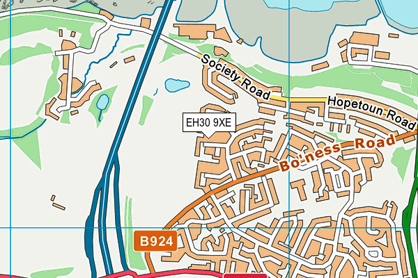 EH30 9XE map - OS VectorMap District (Ordnance Survey)