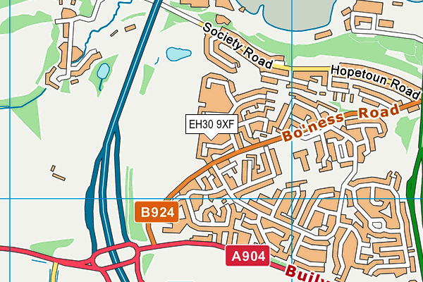 EH30 9XF map - OS VectorMap District (Ordnance Survey)