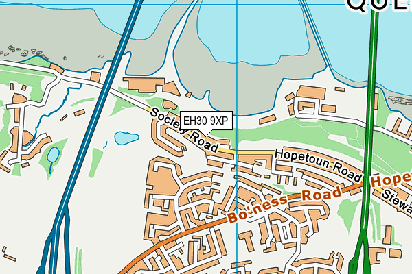 EH30 9XP map - OS VectorMap District (Ordnance Survey)